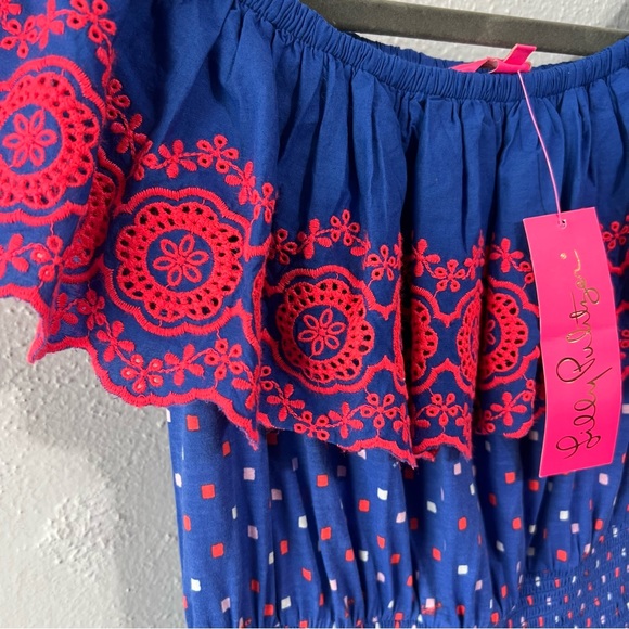 NWT Lilly Pulitzer Kalama off the shoulder dress xs - Picture 2 of 8